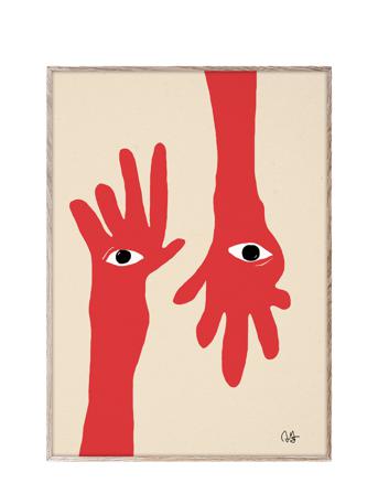 Hamsa Hands - 50X70 Cm Home Decoration Posters & Frames Posters Illustrations Multi/mønstret Paper Collective