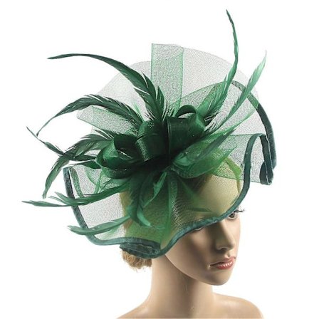 Fascinatorhatt for kvinner Teselskap Bryllup Blomster Fjær Hodeplagg Håndlaget Gaze Hodebånd Klipp Brudehårtilbehør_Billige gaver
