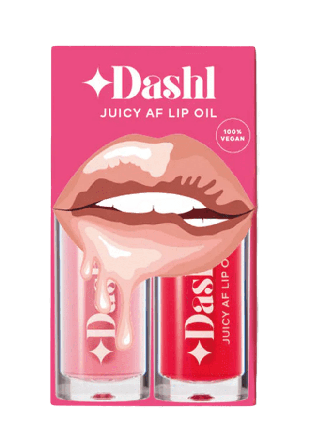 DASHL Juicy AF Lip Oil Duo Läppglans Unisex Röd 7,8ml