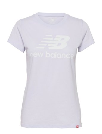 Essentials Stacked Logo Tee T-shirts & Tops Short-sleeved Lilla New Balance*Betinget Tilbud