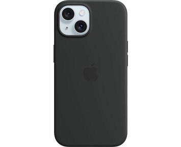 Apple iPhone 15 Silicone Case with MagSafe - Black - Silikonskal med MagSafe till iPhone 15 - Svart