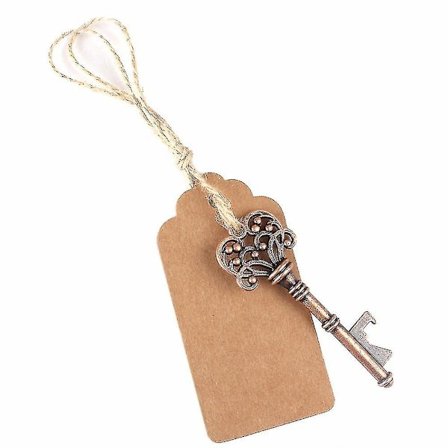 Hmwy - 10 stk Bryllupsminder Skelet Flaskeåbner + tags + æske Bryllupsgaver og gaver til gæster