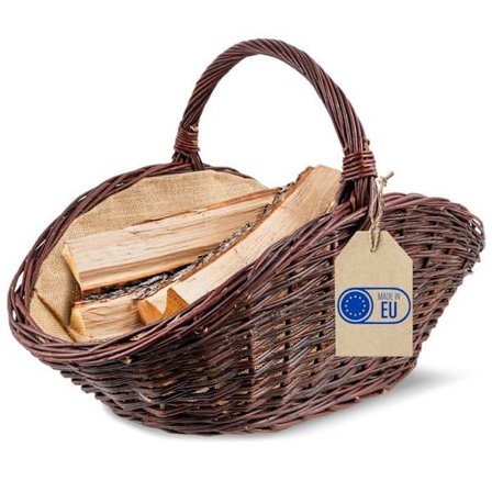 Panier til Brænde Creative Home Range - Pejsestammer Mørkebrun Striber 64 x 39 x 43 cm