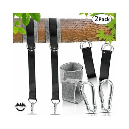 Hängmattesvängrem, 150 cm utomhus hängmattesvängrem med säkerhetskarbinhake för gunga och hängmatta.