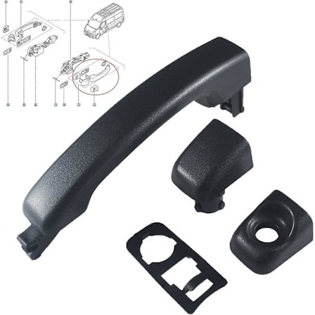 Ulko-oven liukuoven kahva Renault Master, Vauxhall Movano, Vivaro, Nissan NV400