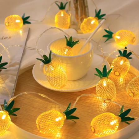 3m 20LED Jernnet ananas streng lampe batteri streng rum