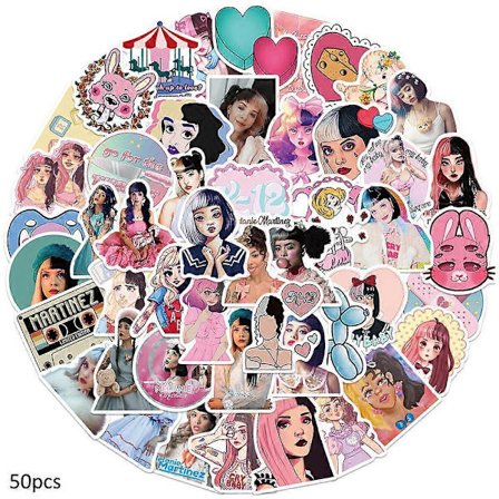 50 kpl Melanie Martinez -tarroja Graffiti-tarroja vesipullolle, rullalautailla, kannettavalle tietokoneelle, matkalaukulle, puhelimelle