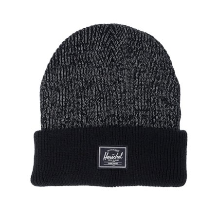Herschel - Noir cuff Bonnet - Elmer Reflective Ribbed Beanie Black Reflective Cuff @ Hatstore