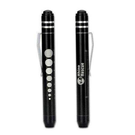Rescue LED kynä valo sairaanhoitaja LEd lääketieteellinen kynälamppu pupilli mittarilla ja vivain 2kpl