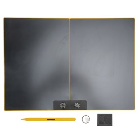 15 tum LCD-skrivbord med tydlig handstil, elektronisk doodle-tavla med magnetisk penna för småbarn, gul