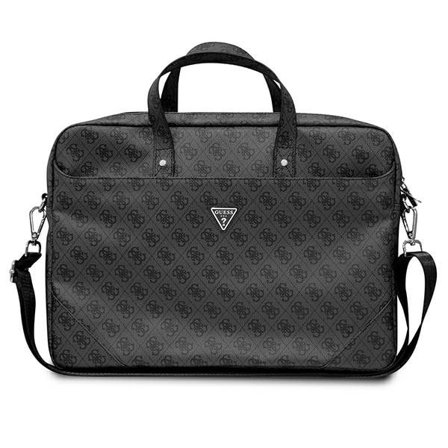 Guess Saffiano 4G Triangle Logo-taske til en 16'' bærbar computer - sort