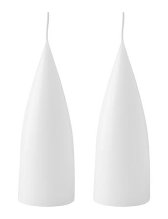 Kunstindustrien Hand Dipped C -Shaped Candles, 2 Pack Vit