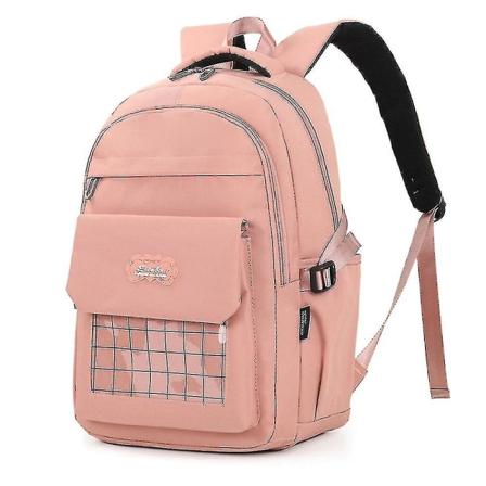 Perus- ja yläkoululaisten koululaukku pink