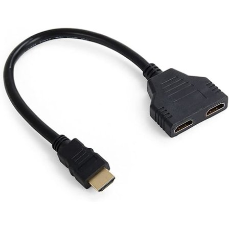 HDMI Hane till 2 HDMI Hona 1 in 2 ut Splitter Kabel Adapter Konverterare