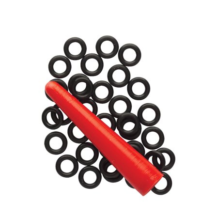 Red Dragon Darts Accessories O-Rings Dart Shaft Locking System - 20pcs Rubber Rings, Aluminum Shaft, Red Connector -Replacement Parts for Darts