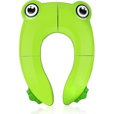 Baby Toalett Reducer, Resa Toalett Reducer, Fällbar Barn Toalettstol, Barn Toalett Reducer, Resa Fällbar Toalettstol Med 1 Bärväska, Grön Groda
