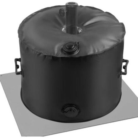 1 stk. Parasollfotpose, rommer opptil 45 kg vann, med 2 bærehåndtak, 1200D polyester vektet pose for frittstående parasoll, 8 cm diameter Cantile