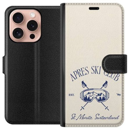 Kompatibelt Plånboksfodral till Apple Apple iPhone 16 Pro Après ski ikon med alpstil och vintagekänsla
