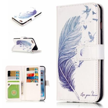Iphone 6 / 6s Fodral 9 Kortplatser - Feather And Birds