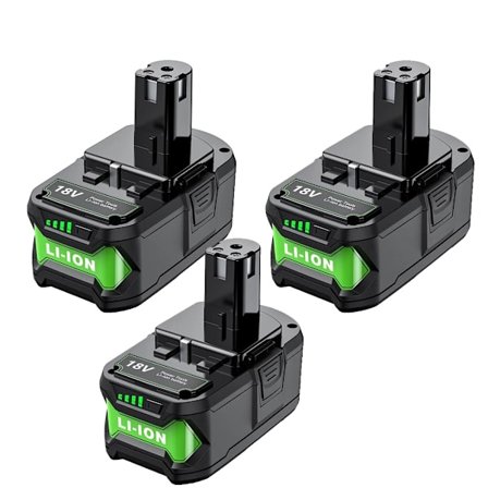 Roybi P108 Batteribyte, 6000mAh Kapacitet, Dubbel Laddare Ingår,3 batteri