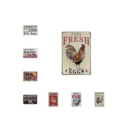 8pack Tilbehør til hønsehus, sjove metal skilte til hønsehus udendørs hønsepynt til hønsehus