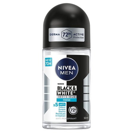 NIVEA Nivea Men Black & White Invisible Fresh Roll On 50 ml, Parfumer & Dufte, Dufte, Deodorant