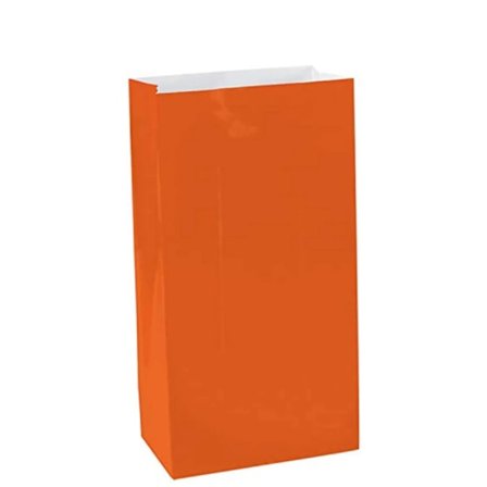 Amscan Papperspåsar för fest (12-pack) One Size Orange
