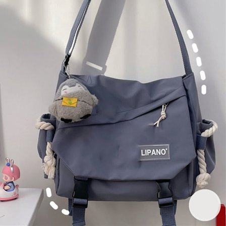 Retro Messenger Bag Hane Stor Kapacitet Lätt axelväska Justerbar axelrem Sling Bag För män Kvinnor