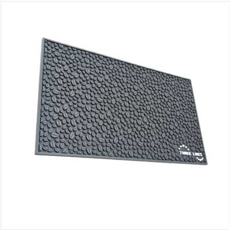 Kahvipapukuvioinen lämmönkestävä silikonimatto, baaritiskin kuivausalusta, 60 cm x 35 cm Grey