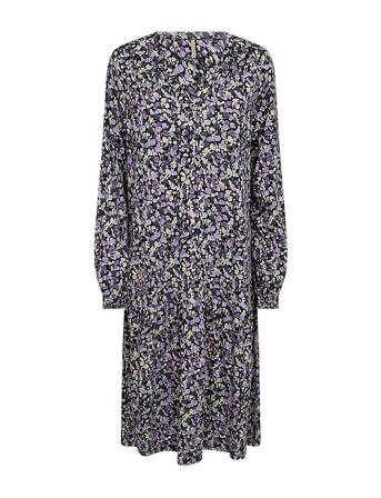 Sc-Felicity Aop Knælang Kjole Purple Soyaconcept