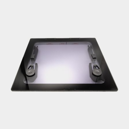 Kansiluukku Lewmar Flush 2G 44, tukitangolla, 95°, 442 x 442 mm (asennusaukko), 512 x 512 mm (ulkokoko), musta/vaaleanharmaa