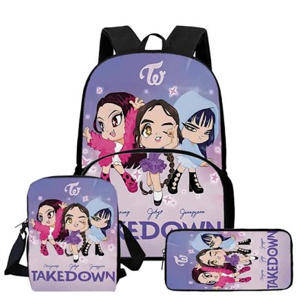 K-Pop Demon Hunter Rygsæk Skuldertaske Madkasse Penalhus Skolerygsæk-FF-