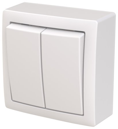 ABB Saga 1065A-916 Strømbryder krone, overflademonteret, Kontakter & stikkontakter