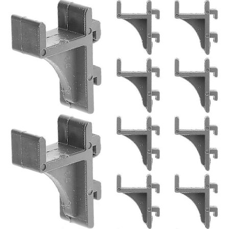 10-pack Kylskåpsfrysar Hyllklämmor - Plaststödklämmor med klämma för fryshyllor