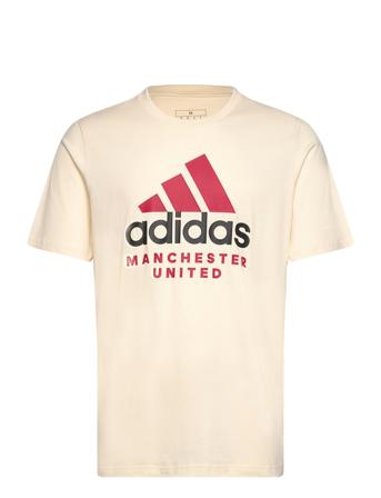 Manchester United Seasonal Graphic T-Shirt Beige Adidas Performance