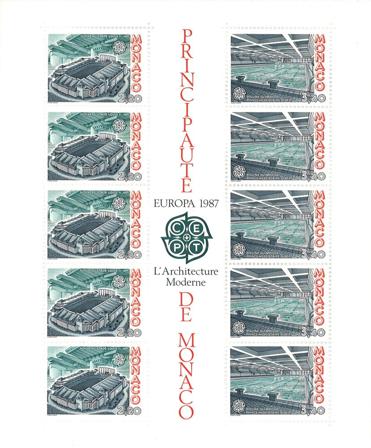 Monaco 1987 - YT BF 37 (5x1565-5x1566) - Postfrisk miniark - Postfrisk