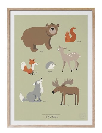 Kunskapstavlan I Skogen - Multi/patterned - 50X70CM