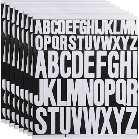 8 ark bokstavsdekaler, självhäftande alfabetdekaler vinylbokstavsdekaler klistermärken för gör-det-själv hantverk korttillverkning brevlådor skyltar 
