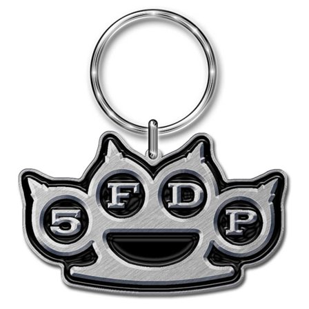 Five Finger Death Punch Infill Logo Enamel Nyckelring One Size Sil
