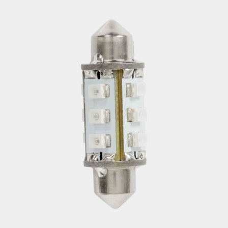 LED-lampa för lanterna NauticLED, 1.0 W (motsvarar 10 W), Festoon 42 mm, 360°, 10 - 30 V, Ø13 x 42 mm, vit