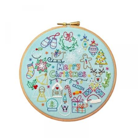 24 dagar av advent handbroderi kit, korsstygnsentusiaster, detta kit innehåller för att skapa en vacker adventskalender med en unik A