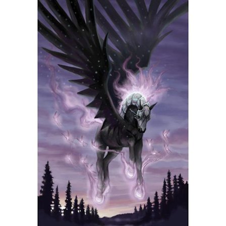 (30x40cm) Rund diamantmålning Flygande häst Full Rund Mosa