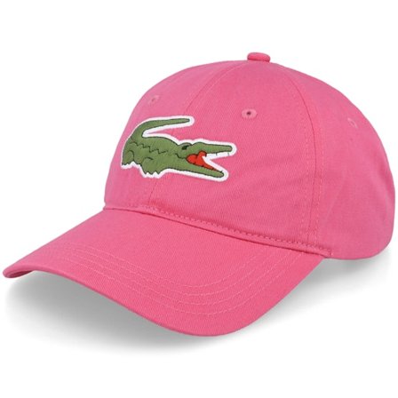 Lacoste - Pink unconstructed Czapka Z Daszkiem - Big Logo Friandise Dad Cap @ Hatstore