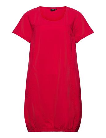 Jeasy, S/S, Dress Dresses T-shirt Dresses Röd Zizzi