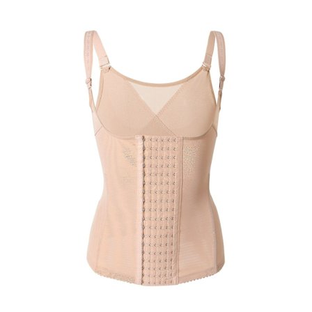 Waist trainer Kroppskorsett Dam Magkontroll Shapewear Midja Shapers Väst Slimming Underkläder Bodysuits Body Shaper Bälte gördel,beige