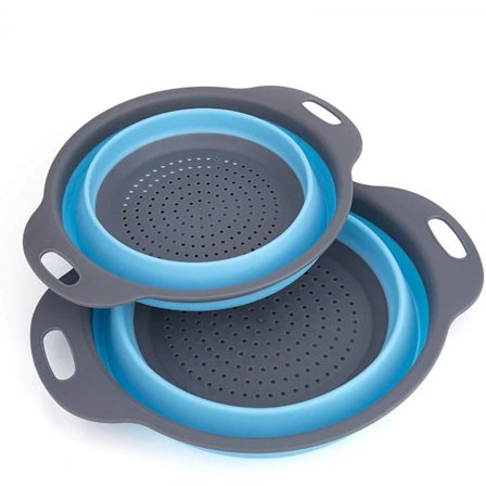 2 kpl Taitettava Siivilä, Silikoni, Taitettava Nuudeli Siivilä