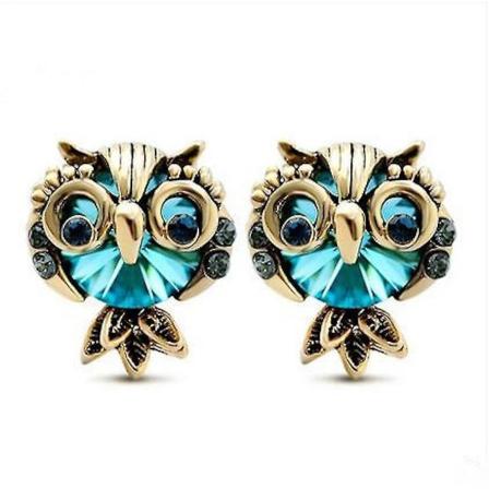 Krystalløreringer Dame Ugleøreringer Ørepynt