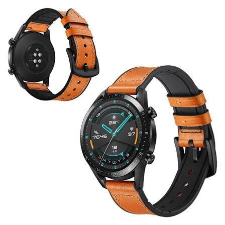 Huawei Watch GT 2 46mm ægte læder Urrem - Lysebrun