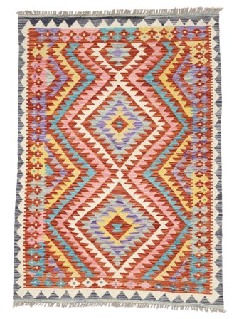 Kilim Afghan Old Style Rug Hand Woven 126X179 Afghanistan
