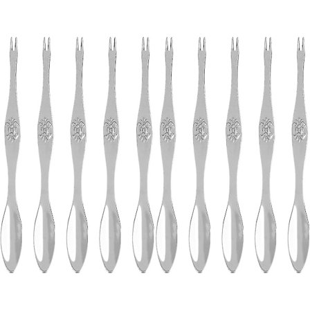 Rustfrit Stål Seafood Gaffler Hummerknuser Værktøjer Hummergaffel Sæt Krabbeknuser Nøddeknuser Hummerben Pick (10 stk) (FMY)